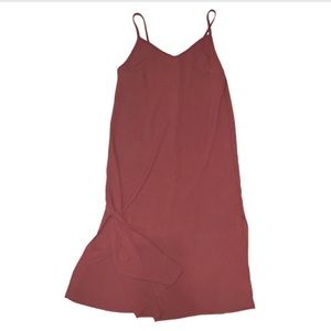 Rust Casual Midi Dress